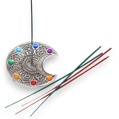 Seven Chakra Moon Incenso Porta 11.5cm