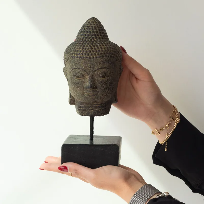 Stillness Buddha Head on Stand Grey — foto 1