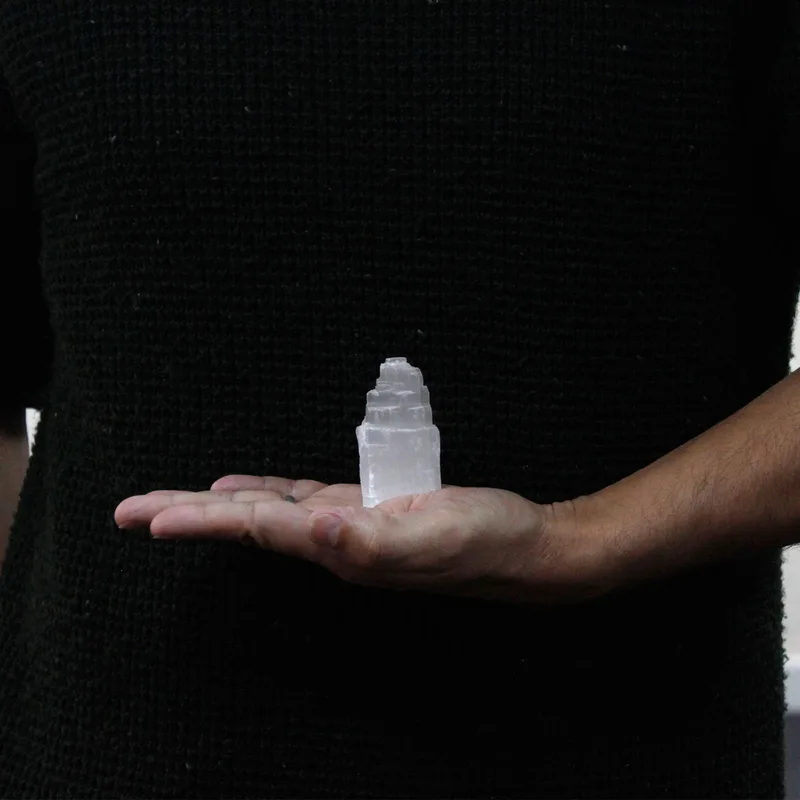 Naturale Selenite Tower - 5 cm — foto 1