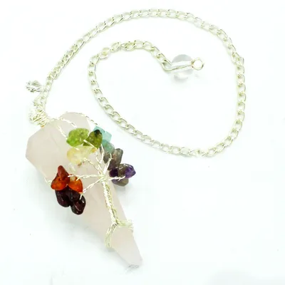 Magic Pendulum - Seven Chakra - Rosa Quartz — foto 2