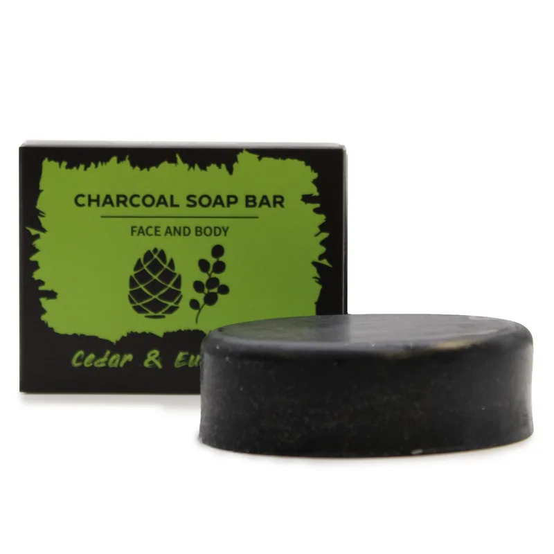 Charcoal Sapone 85g - Eucalipto & Cedarwood — foto 2