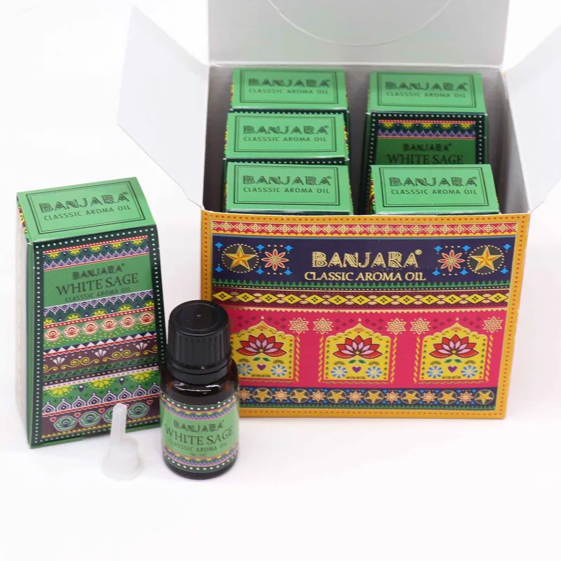 Banjara Indian Profumo Olio 10ml - Bianco Sage