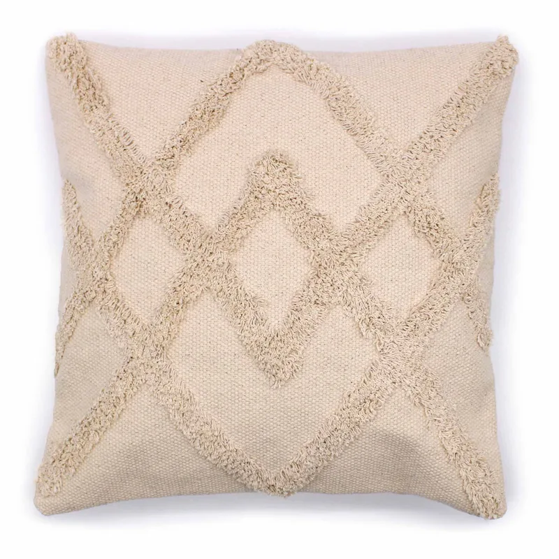 Classic Cushion Cover Crema Lux Criss-Cross 45x45cm