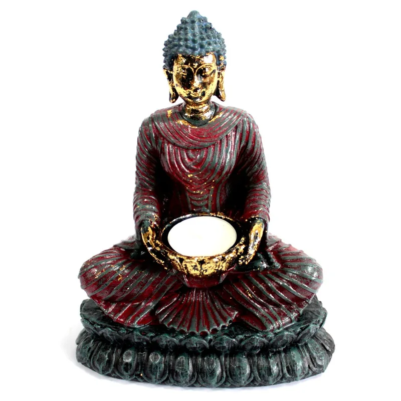 Antique Buddha Devotee Candela Porta