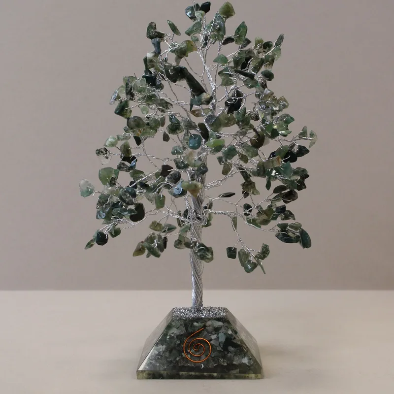 Gemstone Albero with Organite Base 320 Stone Moss Agate — foto 1
