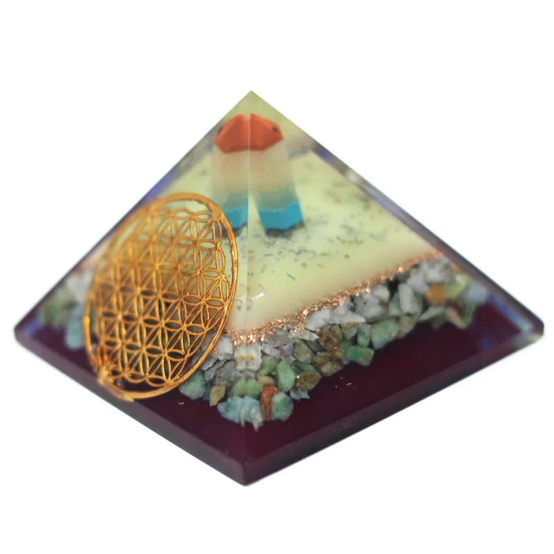 Lrg Organite Pyramid 70mm Fiore of life symbol — foto 2
