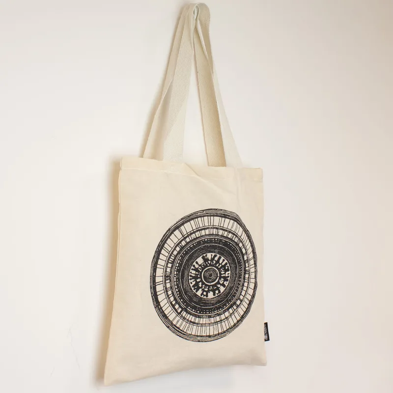 Nomad Sari Iconic Basic Tote Bag - Urban Mandala - Naturale 4oz — foto 1