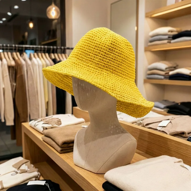 Nomad Sari Floppy Straw Sun Hat Yellow — foto 6