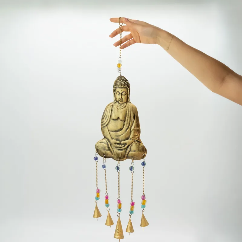 Indian Chimes Lrg Buddha 5 Bell Chimes
