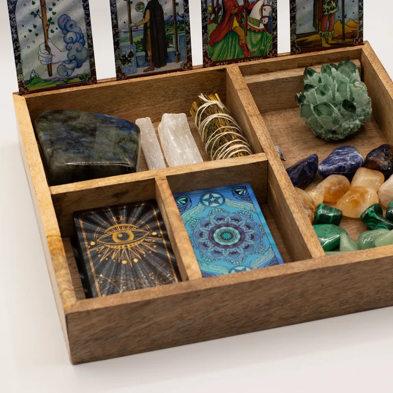 Four Section Tarot Scatola with Card Porta — foto 5