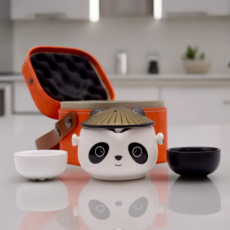Kung Fu Panda Teapot Set Two Cups Travel Pack — foto 1