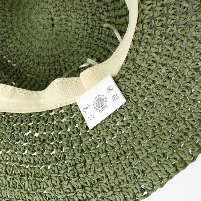 Nomad Sari Floppy Straw Sun Hat - Moss Verde — foto 6