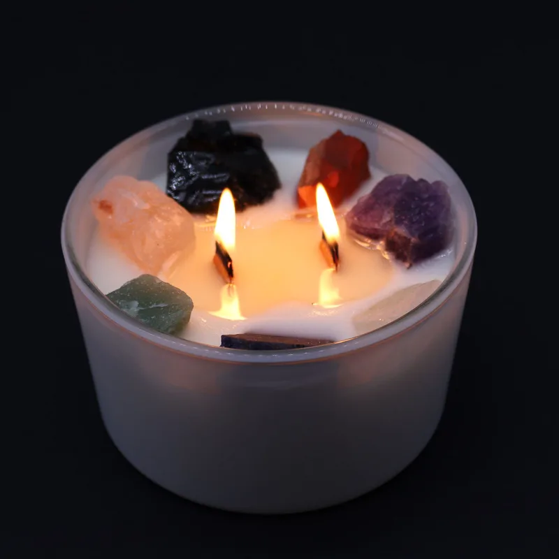 Large Chakra Crystal Candele Seven Charkra — foto 1