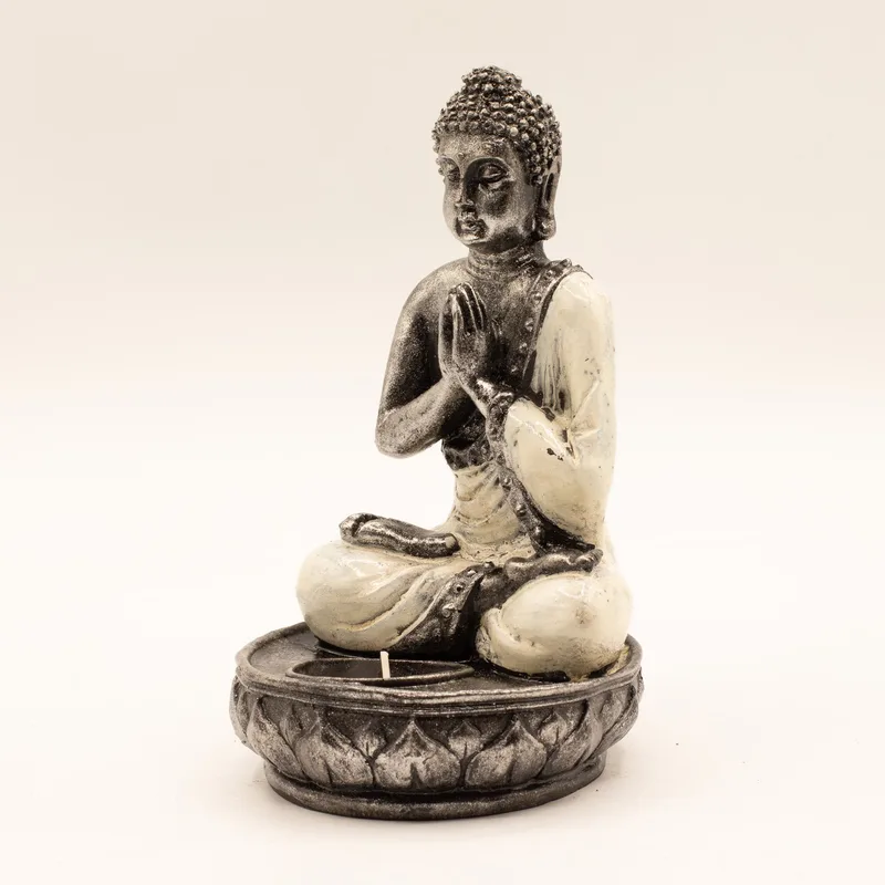 Buddha Candela Porta Bianco Medium — foto 1