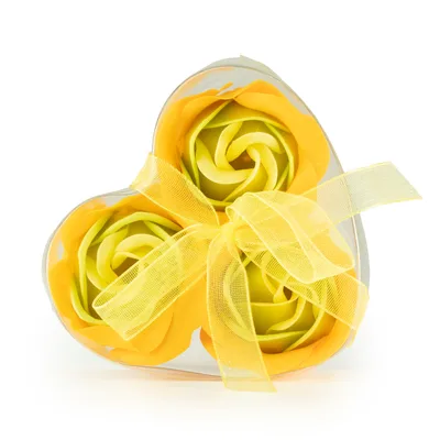 Set di 3 Sapone Fiore a Cuore - Rose Primaverili