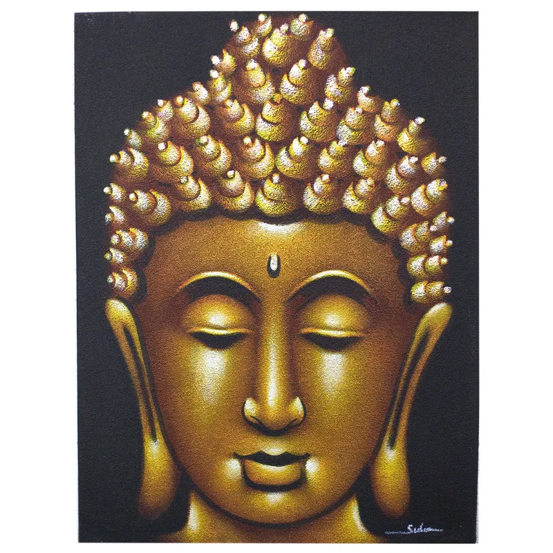 Buddah Painting Oro Sand Finish