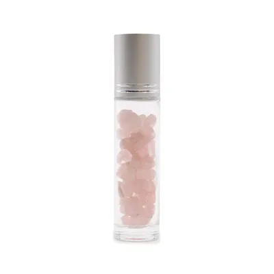 Gemstone Essenziale Olio Roller Bottle - Rosa Quartz - Argento Cap + Gemstone Roller Tip for 5ml Bottle - Rosa Quartz — foto 1