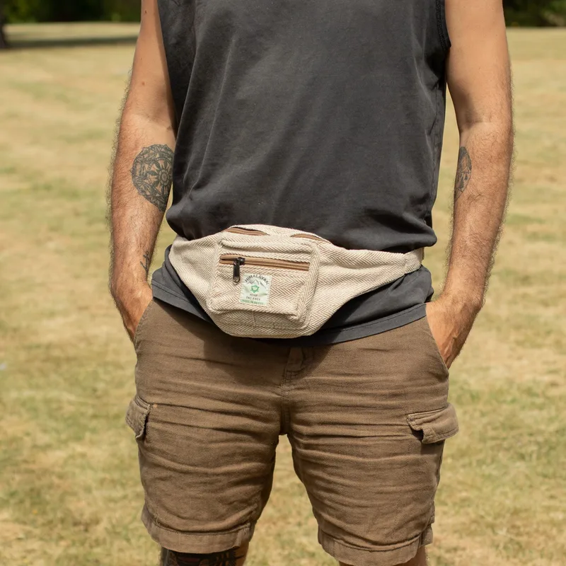 Cotton Hemp Style Belt Bag Naturale — foto 6