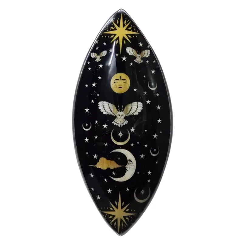 Enamel Incenso Bowl Aluminum Enchanted Night Owl