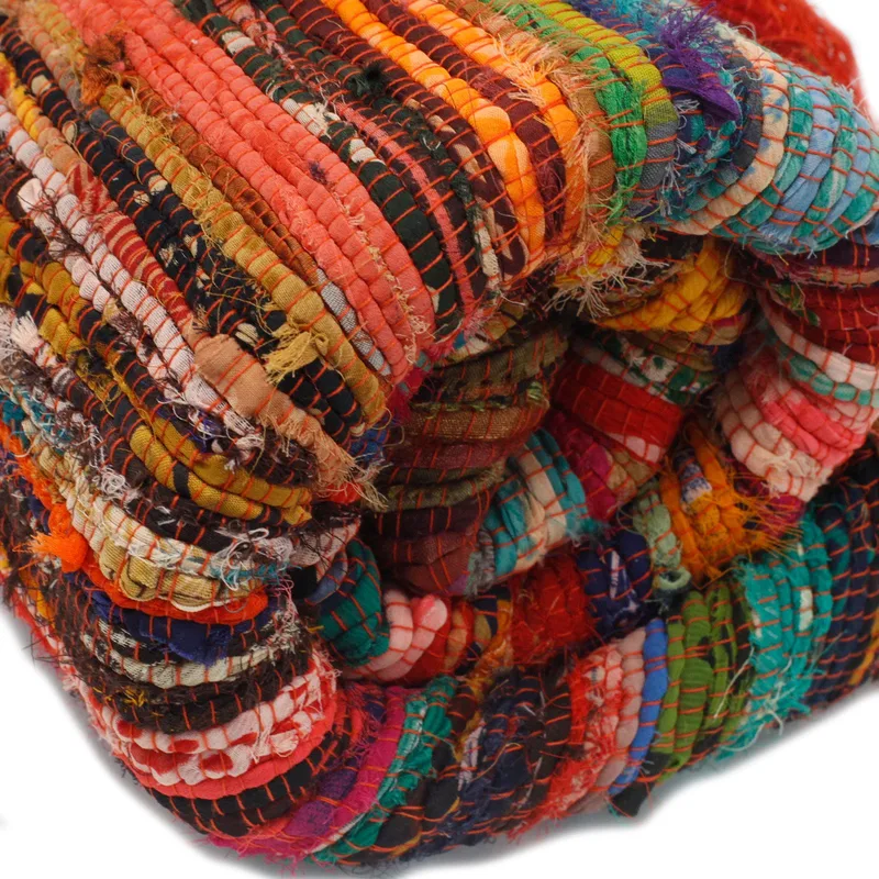 152 x 90cm Luxury Rag Rug Arancia — foto 4