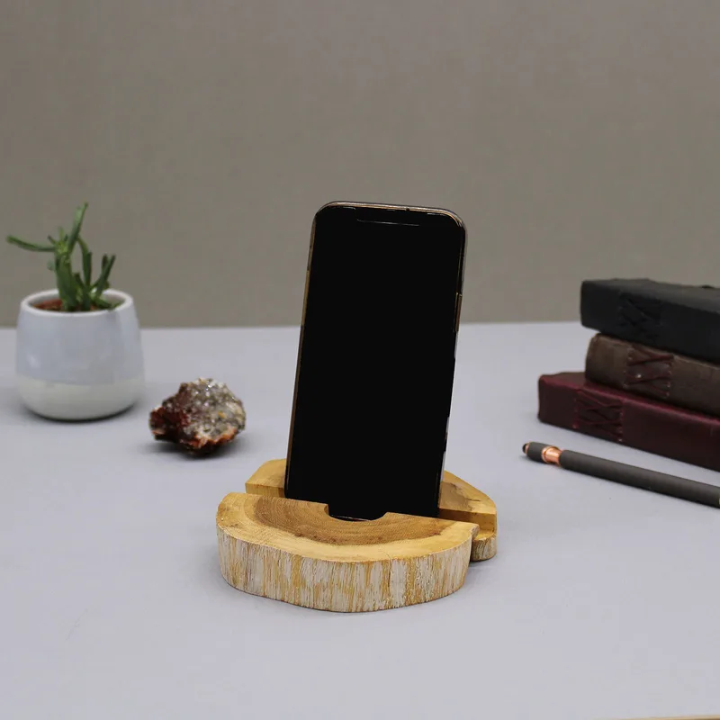 Porta Telefono Legno Gamal Extra Large – Whitewash — foto 3