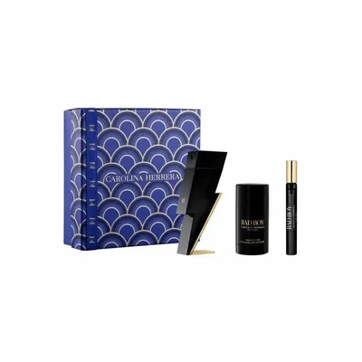 Carolina Herrera Bad Boy Eau De Toilette Spray 100ml Set 3 Parti