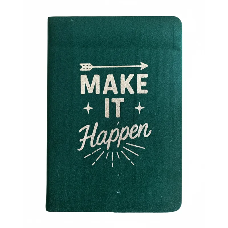 Dark Verde Velvet Notebook - 80 pages - Make It Happen — foto 2