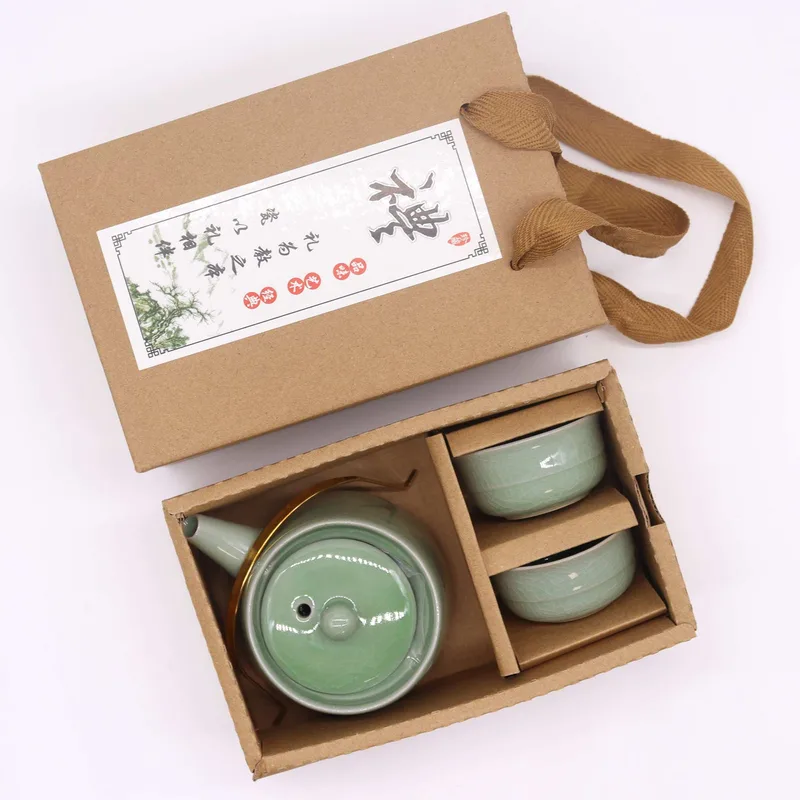 Herbal Jade Teapot Set Pot & Two Cups — foto 1