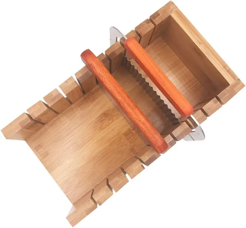 Wooden Sapone Loaf Cutter Set Wavy and Straight Cutter — foto 1