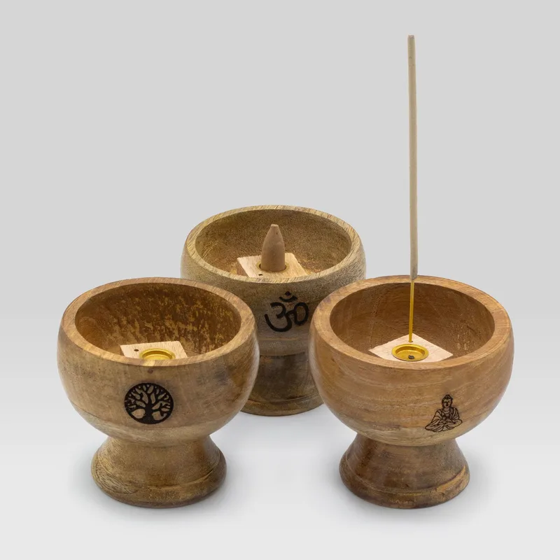 Lrg Ritual Bowl Incenso Cone Porta 11x10 cm Buddha