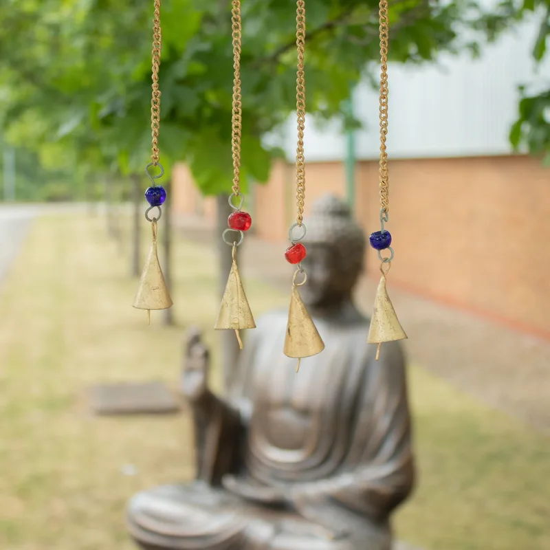 Indian Chimes Elephant Lrg Mirror 4 Bells 24x60cm — foto 4