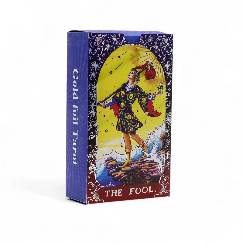 Blu Foil Tarot Card Set Mandala with booklet