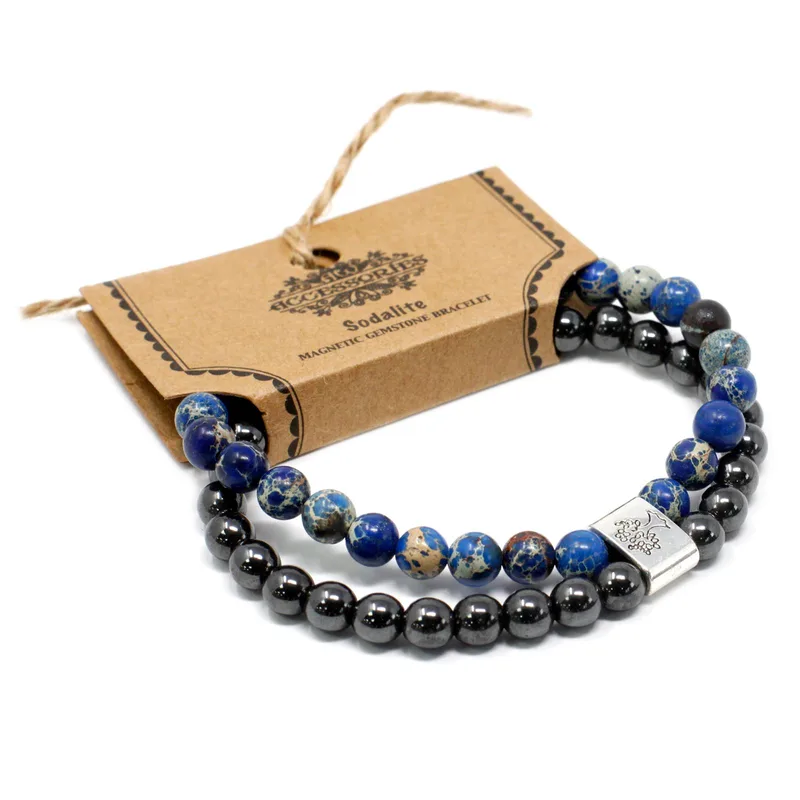 Bracciale con Pietra Naturale Magnetica - Sodalite — foto 6