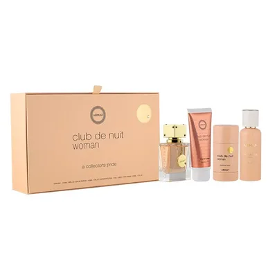 Armaf Club Denuit Woman Eau De Parfum 55un Spray Hair Mist 55ml Stick Desodorante 75ml Crema per le mani 50ml