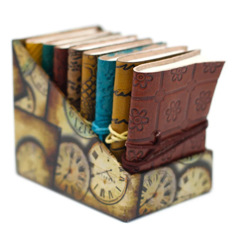 Mini Assorted Leather Notebook (10x7.5 cm) - 1 piece — foto 5