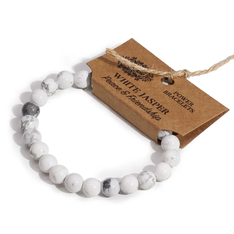 Bracciale Energetico - Scheggia di Jaspe Bianco — foto 5