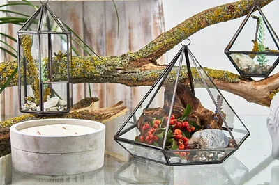 Glass Terrarium Large Diamond — foto 1
