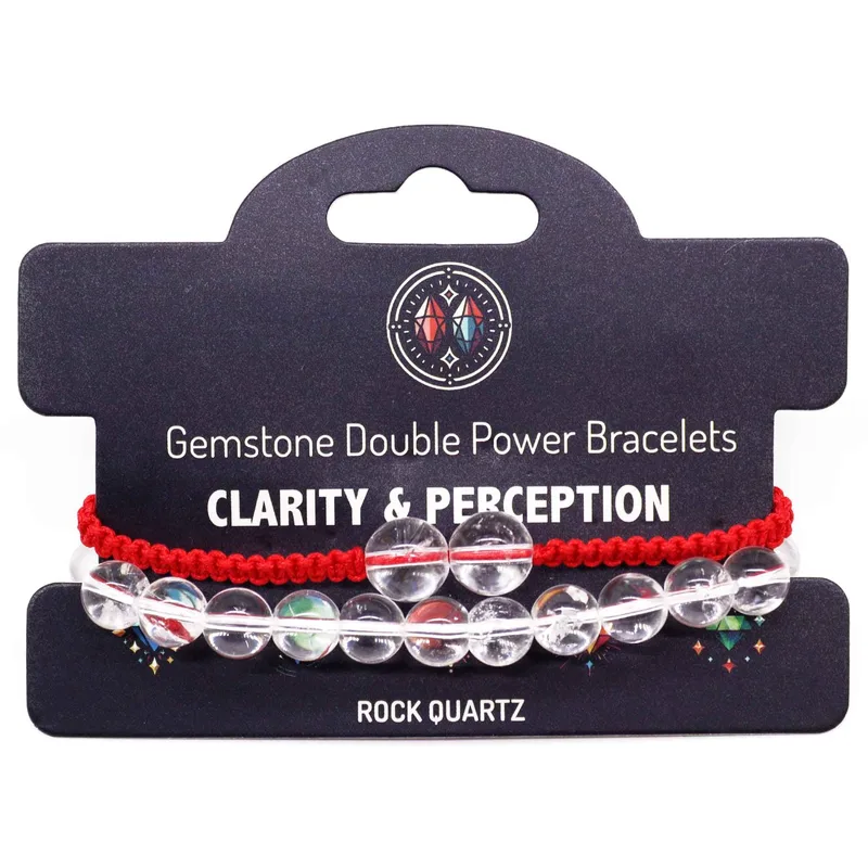 Gemstone Double Power Bracelets- Rock Quartz — foto 2