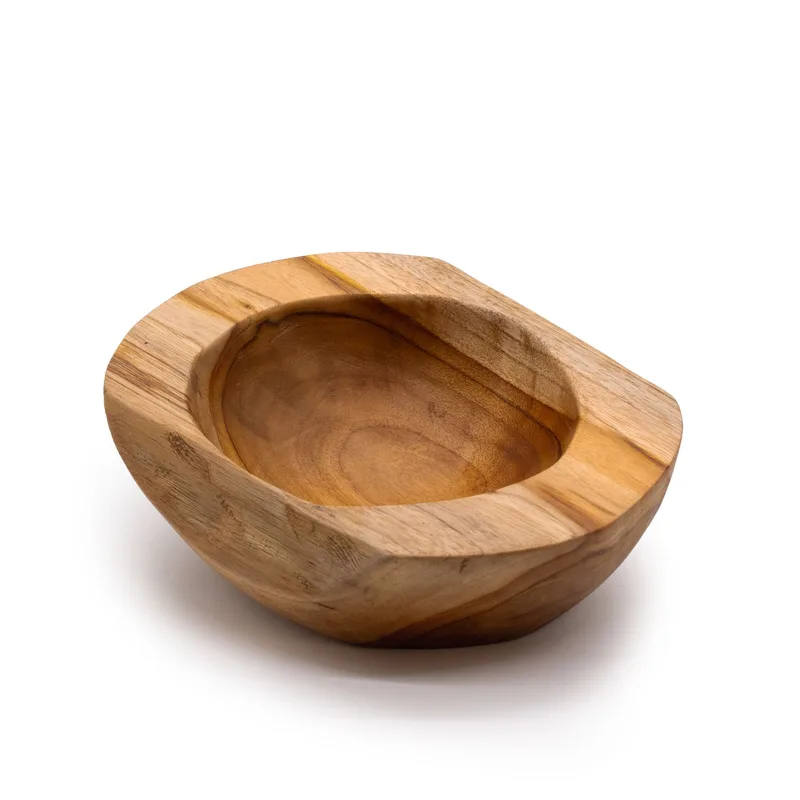 Medium Naturale Shape Teakwood Bowl 20x7cm