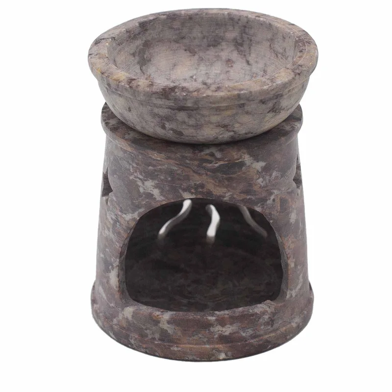 Small Soapstone Olio Bruciatore 8cm - Sun & Stars — foto 2