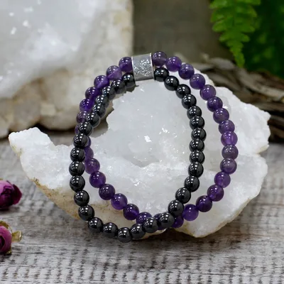 Bracciale con Pietra Naturale Magnetica - Amethyst — foto 5