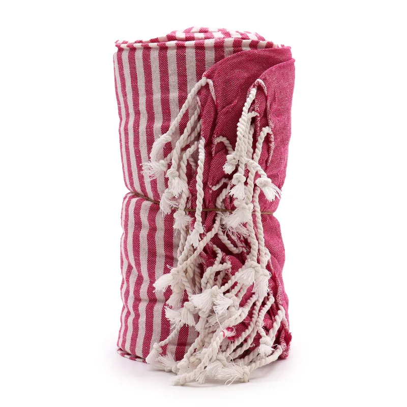 Cotton Pario Towel 100x180 cm Hot Pink
