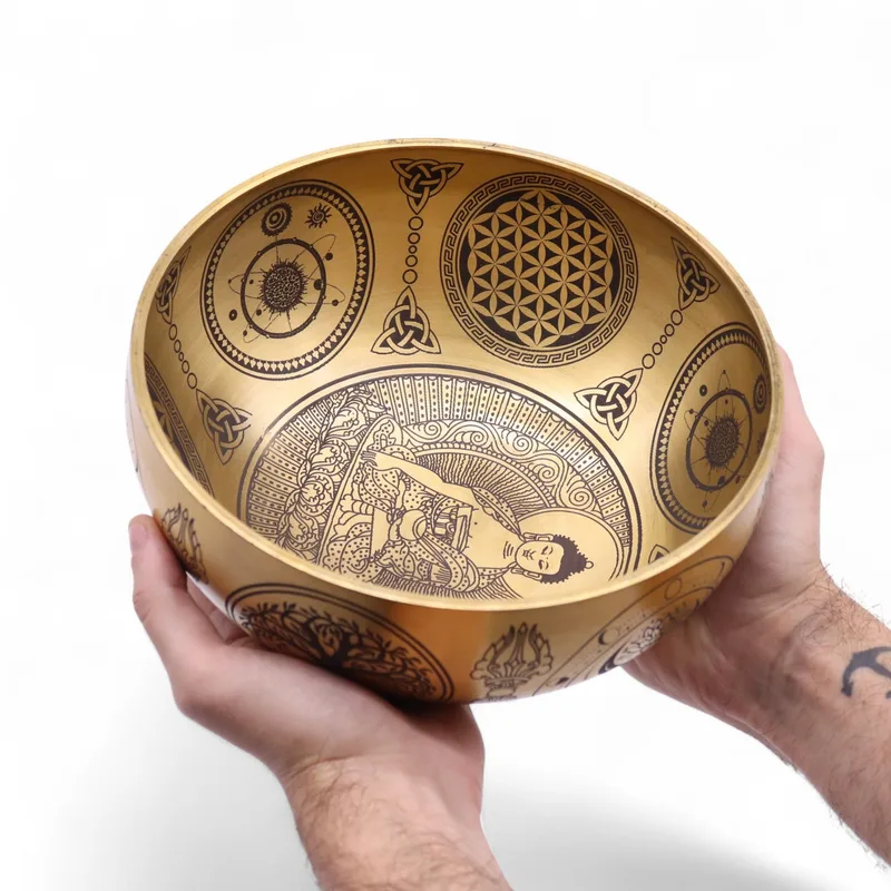 Puro Brass Etched Buddha Set of 4 Approx 3.85kg — foto 4