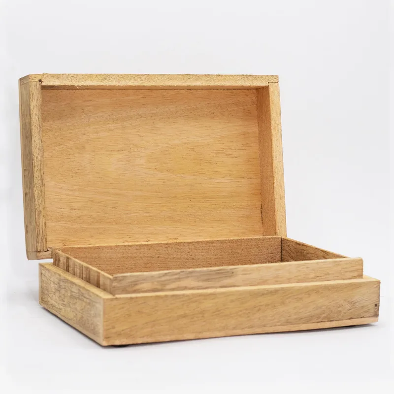 Big Rectangle Scatola 21.5x14x6.3cm Buddha Face Nero Engraved