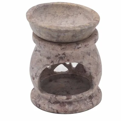 Small Soapstone Olio Bruciatore 8cm - Three Moon Pentagon — foto 2
