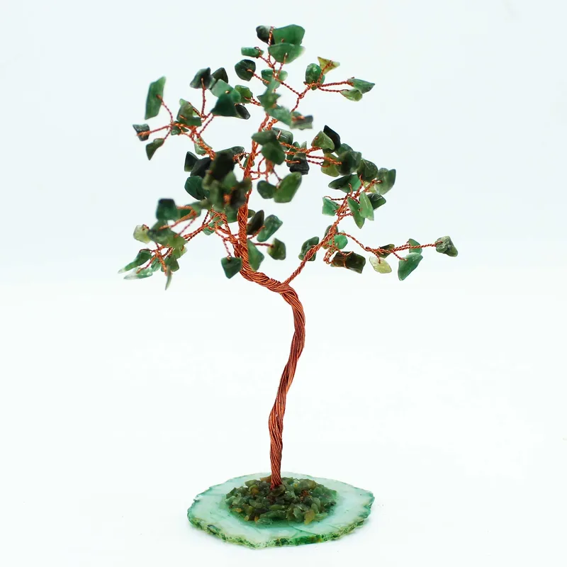 Lrg Gemstone Albero Verde Aventurine on Verde Agate Base — foto 2