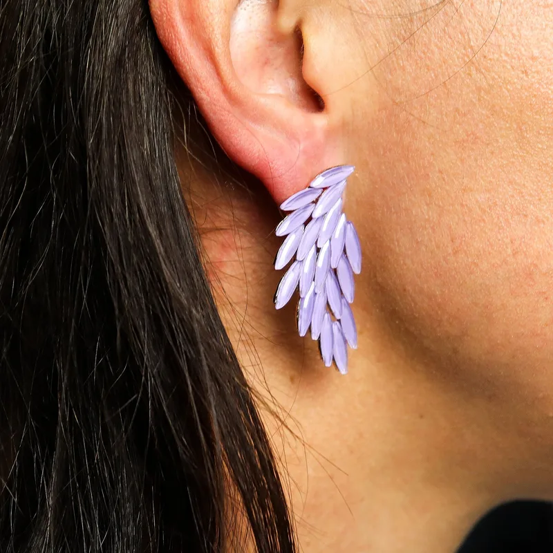 Lavanda - Vintage Glass - Angel Wings - Earrings — foto 5