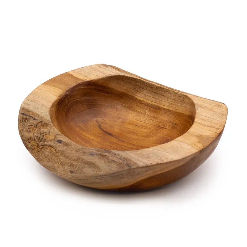 Large Naturale Shape Teakwood Bowl 25x7cm — foto 1