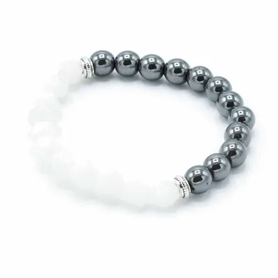 Faceted Gemstone Bracelet - Magnetic Rock Quartz — foto 1