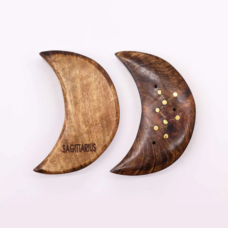 Engraved and Brass Zodiac Sign Incenso Burners Moon — foto 6